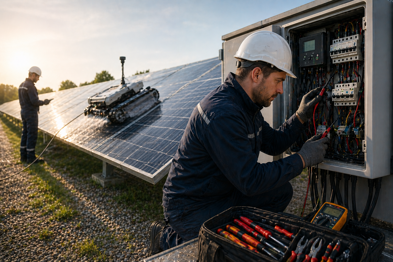 Technische Kontrolle einer Energieanlage